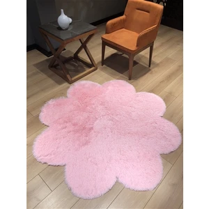 Post Halı Tavşan Tüyü Pembe Papatya-Do-Tav 80 x 80  Cm