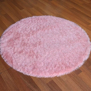 Yuvarlak Post Halı Tavşan Tüyü Somon Halı-Do-Tav 140 x 140  Cm