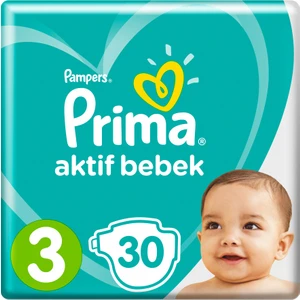Bebek Bezi Aktif Bebek 3 Beden Midi İkiz Paket 30 Adet