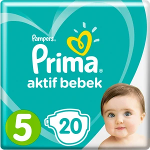 Bebek Bezi Aktif Bebek 5 Beden Junior İkiz Paket 20 Adet