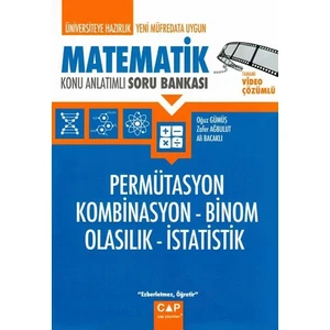 Çap Yayınları Matematik Permütasyon Kombinasyon Binom Olasılık İstatistik - Nuri Taş