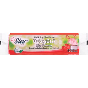 Plus Büyük Boy Çilek Kokulu Büzgülü Çöp Poşeti