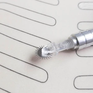 Microbladıng Roller Pudralama İğnesi 7 mm 10 Adet ve Çift Başlı Kalem Hediyeli