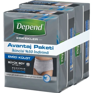 Emici Külot Erkek Büyük 8+8 Avantaj Paket