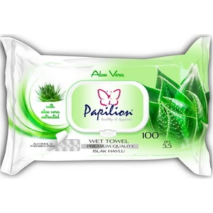 Islak Havlu 100 Yaprak Aloevera Tekli
