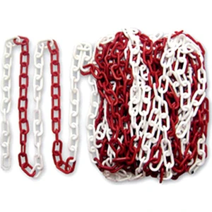 Plastik Zincir Kırmızı - Beyaz 3 M