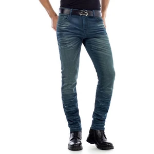 Cipo&Baxx CD492 Eski Slim Fit Dar Jean Yeşil Erkek Kot Pantolon