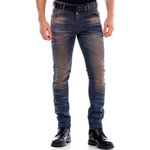 Cipo&Baxx CD492 Eskimiş Slim Fit Dar Kahverengi Erkek Pantolon