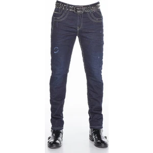 Cipo&Baxx CD395 Kontrast Dikişli Lacivert Erkek Kot Pantolon