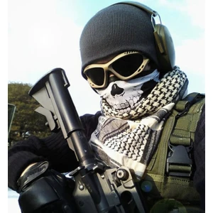Motosiklet Kurukafa Kafatası Desenli Maske Bandana