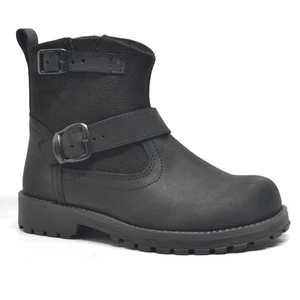 Rakerplus Hakiki Deri Siyah Fermuarlı Çocuk Bot Çizme
