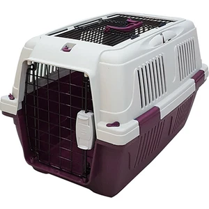 CD2 Üstten Açılabilir Kedi ve Köpek Taşıma Çantası Bordo 50x33x29cm