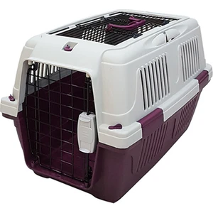 CD4 Üstten Açılabilir Kedi ve Köpek Taşıma Çantası Bordo 63x41x40cm