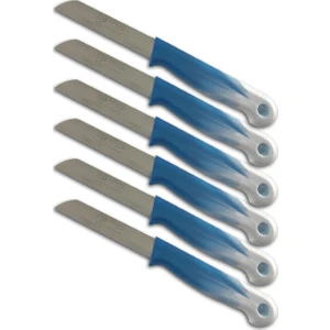 Meyve Bıçağı Tırtıklı 6'lı Set ( Mavi )