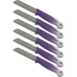 Meyve Bıçağı Tırtıklı 6'lı Set ( Mor )