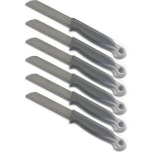 Meyve Bıçağı Tırtıklı 6'lı Set ( Gri )