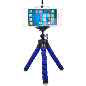 Sünger Ayaklı Akrobatik Cep Telefonu Ahtapot Tripod 3 Ayak - Mavi