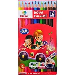 Mikro Gold 12 Renk Tam Boy Kuruboya Kalemi