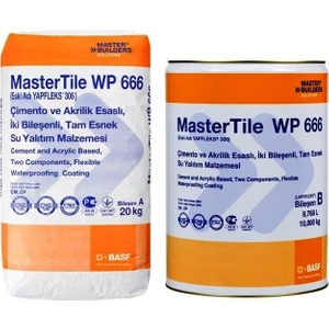 Mastertile 666 30 Kg. Set Çimento Akrilik Esaslı Tam Esnek Su Yalıtımı Malzemesi