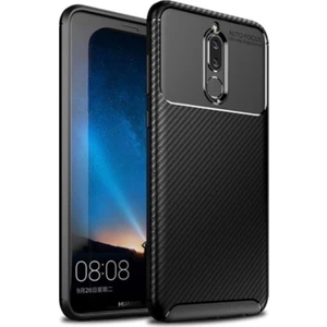 Jopus Huawei Mate 10 Lite Kılıf Karbon Desenli Lux Negro Silikon + Cam Ekran Koruyucu