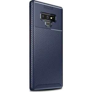 Jopus Samsung Galaxy Note 9 Kılıf Karbon Desenli Lux Negro Silikon + Cam Ekran Koruyucu