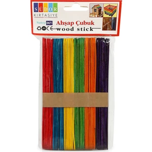 Ahşap Renkli Geniş Dondurma Çubuğu Abeslang (50 Li ) 10 Paket
