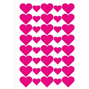 Stickermarket Kalp Pembe Sticker Seti