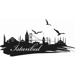 İstanbul Silüeti Sticker