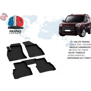 OMSA Fiat Doblo 4D Havuzlu Paspas Siyah 2010 ve Sonrası