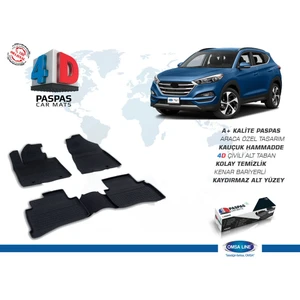 OMSA Hyundai Tucson 4D Havuzlu Paspas Siyah 2015 ve Sonrası