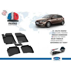 OMSA Hyundai İ20 4D Havuzlu Paspas Siyah 2014 ve Sonrası