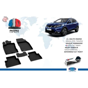 OMSA Nissan Qashqai 4D Havuzlu Paspas Siyah 2014 ve Sonrası