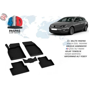 OMSA Opel Astra J 4D Havuzlu Paspas Siyah 2009 ve Sonrası