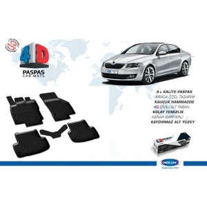 OMSA Skoda Octavia 3 A7 4D Havuzlu Paspas Siyah 2013 ve Sonrası