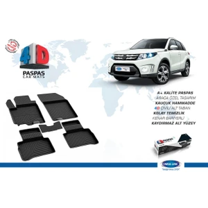 OMSA Suzuki Vitara 4D Havuzlu Paspas Siyah 2015 ve Sonrası