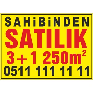 New Jargon Sahibinden Satılık 3+1 250m2 Afişi 50 x 70 cm