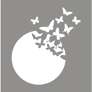 New Jargon  Uçuşan Kelebekler Butterflys Sticker Yapıştırma Beyaz