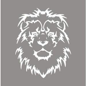 New Jargon  Aslan Başı Sticker Yapıştırma Stiker Yapıştırma Beyaz