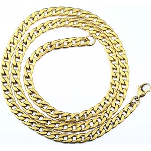 Figaro Yassı 62Cm. 7Mm. Çelik Erkek Zincir Du15-7