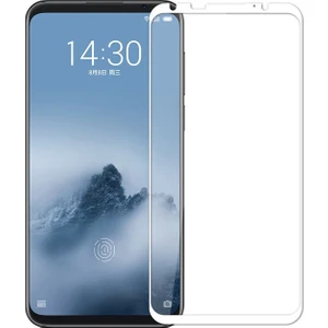 Meizu 16TH Tam Kaplayan Çerçeveli Tempered Ekran Koruyucu - Beyaz