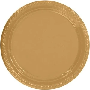 Gold 22 cm Plastik Tabak 25' li