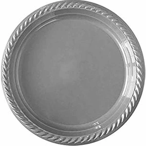 Gümüş 22 cm Plastik Tabak 25' li