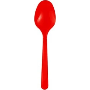 Plastik Kırmızı Kaşık 25' li