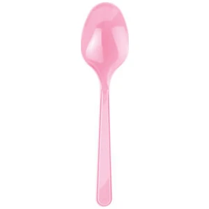 Plastik Pembe Kaşık 25' li