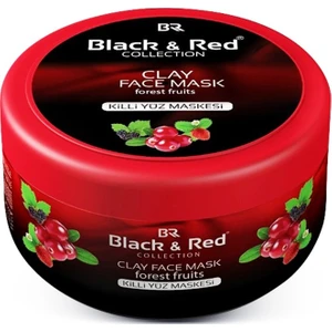 Black & Red Clay Face Mask Orman Meyveli 400 ml Killi Yüz Maskesi