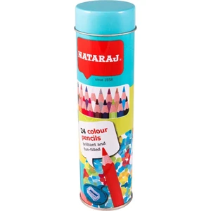 24 Renk Tam Boy Kuru Boya Kalemi Metal Tüp