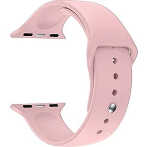 Apple Watch Uyumlu Series 3 38 mm Silikon Kordon Pembe
