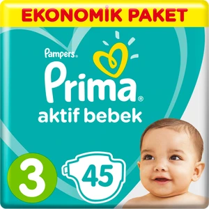 Bebek Bezi Aktif Bebek 3 Beden 45 Adet Midi Ekonomik Paket