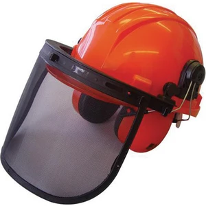 Motorlu Tırpan/Testere Profesyonel Tip Ayarlı Koruyucu Maske (Emniyet Başlığı+Kulaklık)