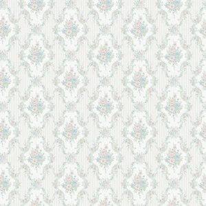 Classic 335-B Retro Damask Desenli Duvar Kağıdı